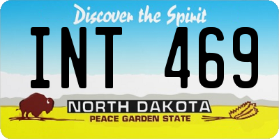 ND license plate INT469