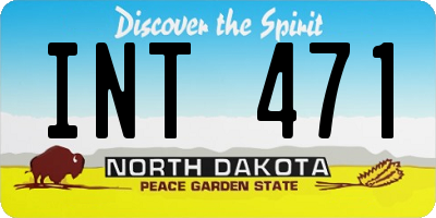 ND license plate INT471