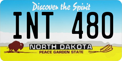 ND license plate INT480