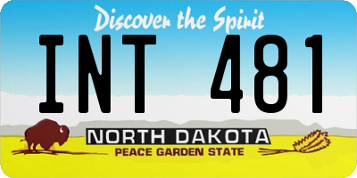 ND license plate INT481