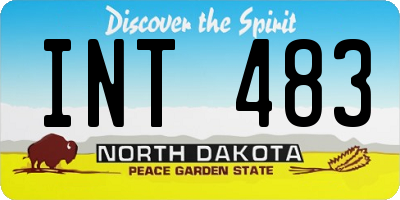 ND license plate INT483