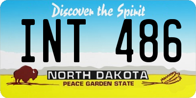 ND license plate INT486