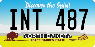 ND license plate INT487