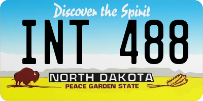 ND license plate INT488