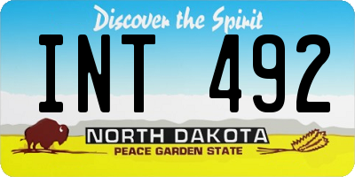 ND license plate INT492
