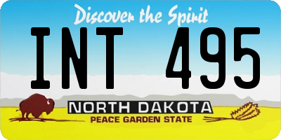 ND license plate INT495
