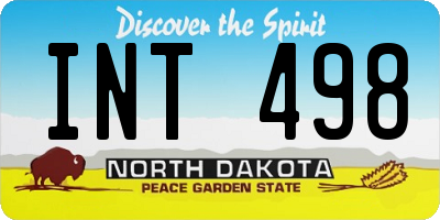 ND license plate INT498
