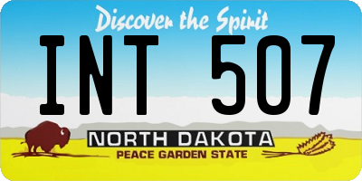 ND license plate INT507