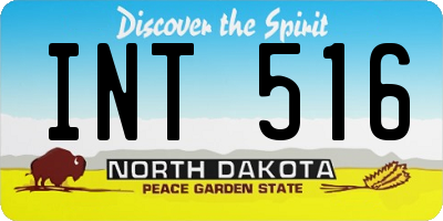 ND license plate INT516