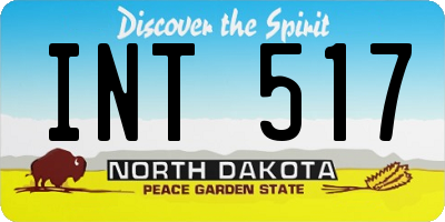 ND license plate INT517