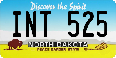 ND license plate INT525