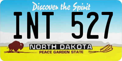 ND license plate INT527