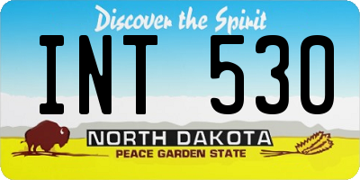 ND license plate INT530