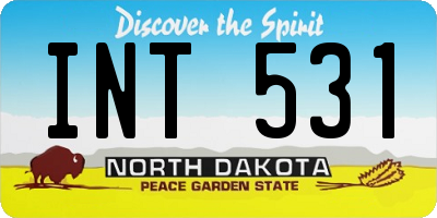 ND license plate INT531