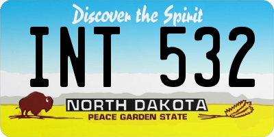 ND license plate INT532
