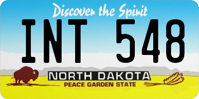 ND license plate INT548