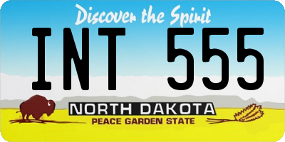 ND license plate INT555