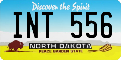ND license plate INT556