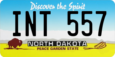 ND license plate INT557