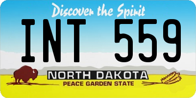 ND license plate INT559