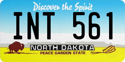 ND license plate INT561