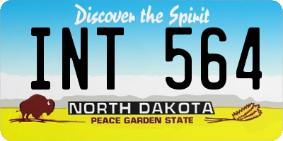 ND license plate INT564