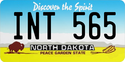 ND license plate INT565