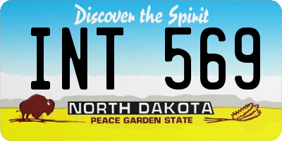 ND license plate INT569