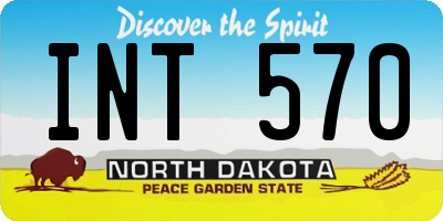 ND license plate INT570