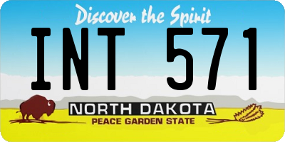 ND license plate INT571