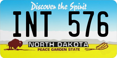 ND license plate INT576