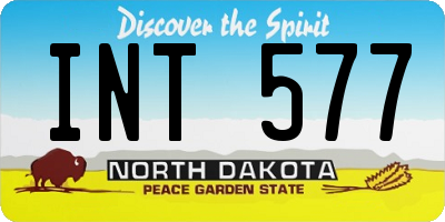 ND license plate INT577