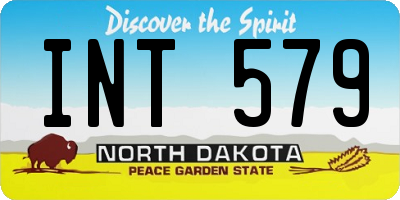 ND license plate INT579