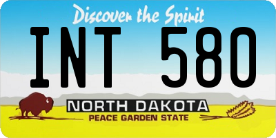 ND license plate INT580