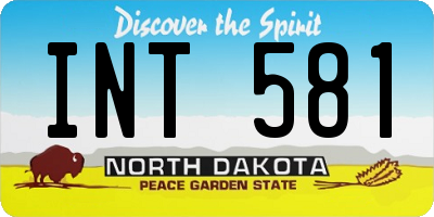 ND license plate INT581