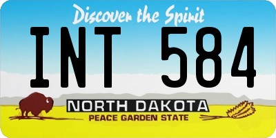 ND license plate INT584