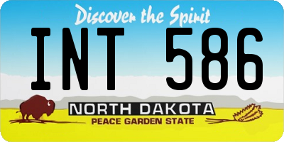 ND license plate INT586