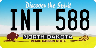 ND license plate INT588