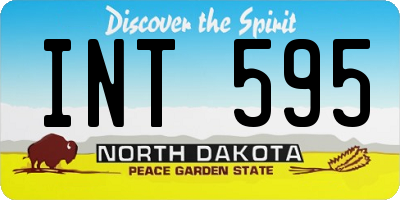 ND license plate INT595