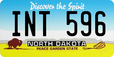 ND license plate INT596