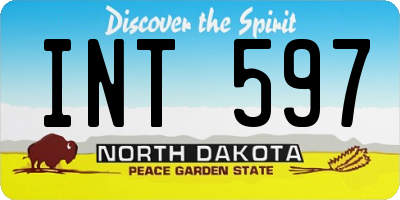 ND license plate INT597
