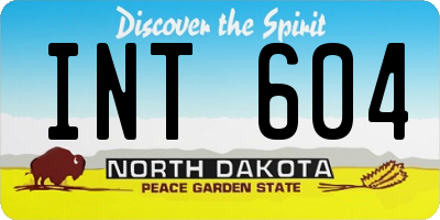 ND license plate INT604