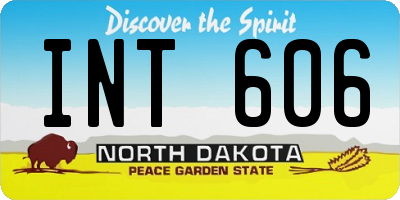 ND license plate INT606