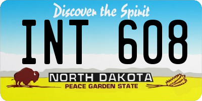 ND license plate INT608