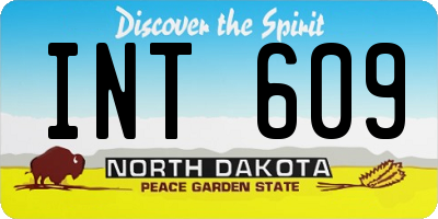 ND license plate INT609