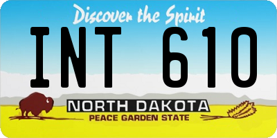 ND license plate INT610