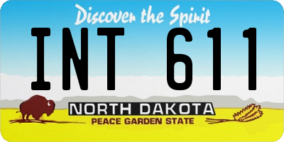 ND license plate INT611