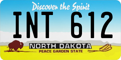 ND license plate INT612