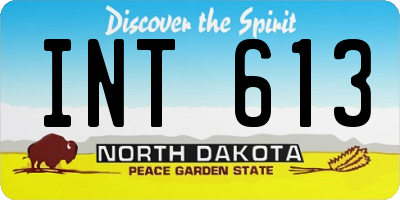 ND license plate INT613