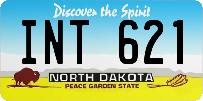 ND license plate INT621
